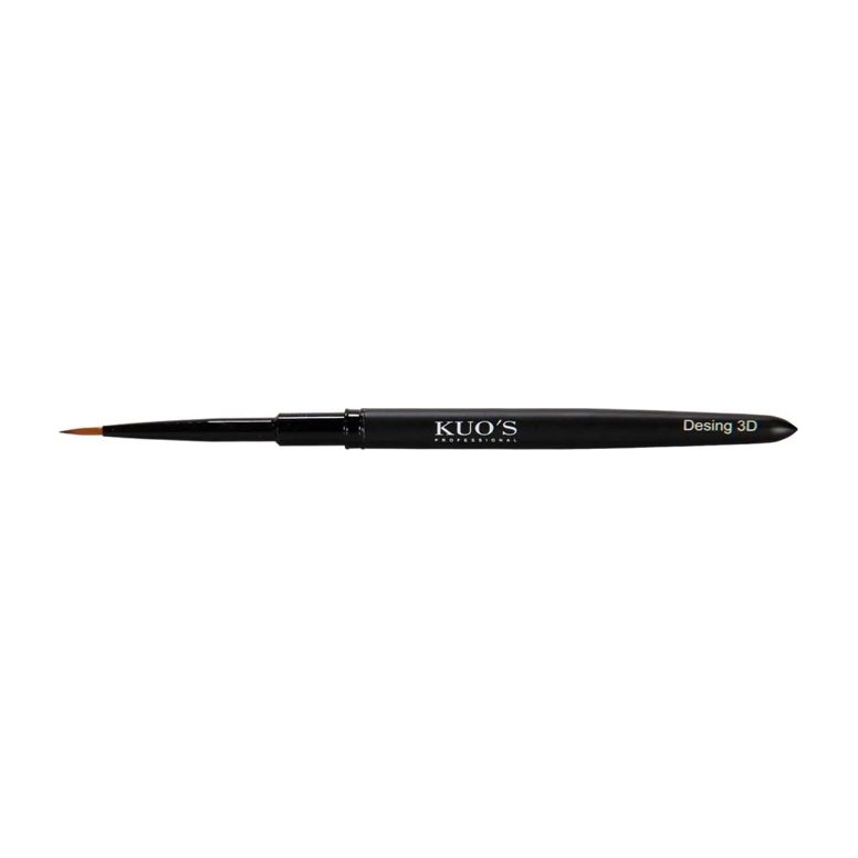 [20000000001611] Black Art Brush Design 3D Nails